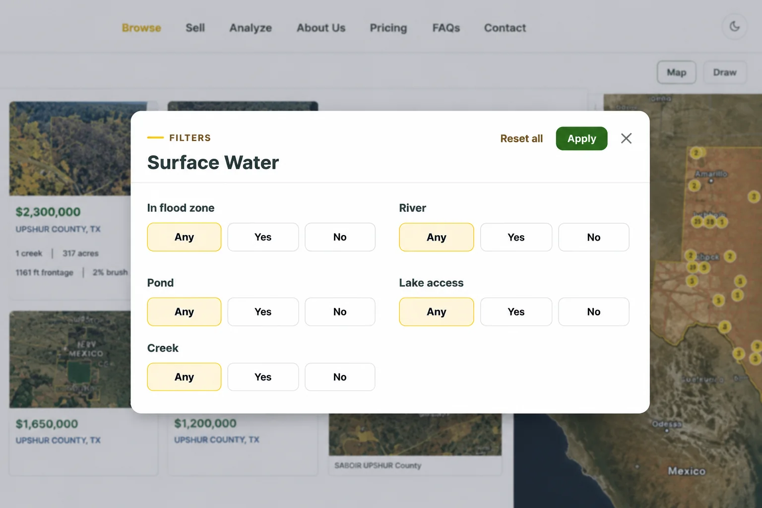 Filter by Property Features